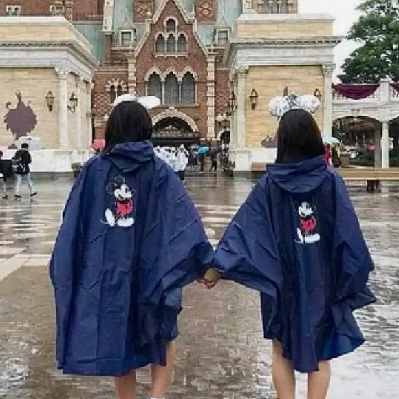 Disney Jackets & Blazers - Tokyo Disneyland Resort Mickey Mouse Poncho Rain Jacket Navy Disney raincoat